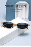 Women's Leopard Retro Oval Sunglasses Small Frame UV Eyewear