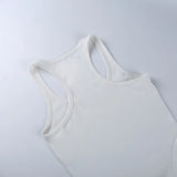 Women's Sleeveless Knit Bodysuit Off-Shoulder Halter Top