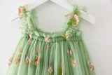 Toddler Girls Princess Tulle Dress Puff Sleeve Tutu Dress