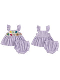 Toddler Kids Baby Girls Summer Flower Tanks Tops + Shorts