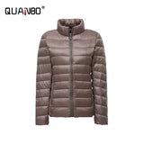 Women's Puffer Windproof Warm Lightweight Hoodless Duck Down Packable Winter Jackets/Coat