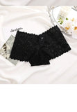 2Pcs Lace Four Shorts Women's Panties Floral Underwear S-XL