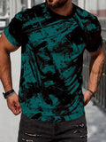 3d Print Design Men's T-Shirt, Summer Outdoor Short Sleeve