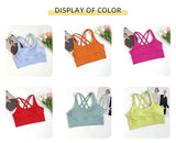 Women's Solid Color Racerback Yoga Sports Bra for Fitness