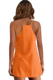 Summer Sleeveless Vest Dress Pocket Sports Short Skirt