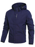 Men's lightweight windbreaker jacket with Hood | Zip Up, Underarm vents, Windproof Hoodie