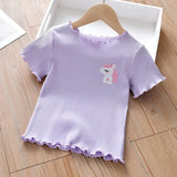 Solid Burgundy Ribbed Women's T-shirt Casual Summer Tops