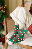 Christmas coral fleece warm and thick winter socks snowman floor socks