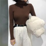 Women’s Ribbed Turtleneck Sweater Long Sleeve Warm Knit