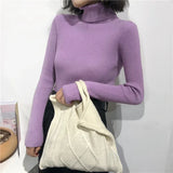 Women’s Ribbed Turtleneck Sweater Long Sleeve Warm Knit