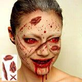 Halloween Scary Fake Scar Temporary Tattoo - Bloody Scratches Sticker