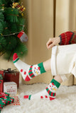 Christmas coral fleece warm and thick winter socks snowman floor socks
