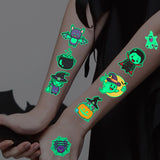 Halloween Temporary Tattoos, Glow in the Dark, 125 Designs