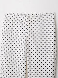 Women's Polka Dot Turtleneck Zipper Jacket with Pockets