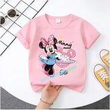Mickey Minnie Summer Children's Pure Cotton Short-Sleeved