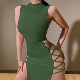 Women's Black Bodycon Sleeveless Maxi Summer Dresses