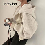 Women's Y2K Zip Up Hoodie Casual Long Sleeve Sweatshirt