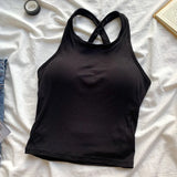 Women's Built-In Bra Spaghetti Strap Summer Camisole Top