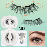 Soft Magnetic Eyelashes Reusable Natural Look 3D Lashes Easy-Apply Kit for Eye Makeup