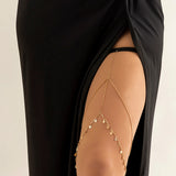 IngeSight.Z Pearl Tassel Thigh Chain Women Adjustable Leg