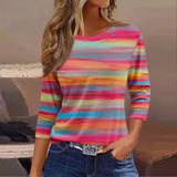 Women's fashion casual long-sleeved T-shirt for ladies T-shirt