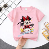 Mickey Minnie Summer Children's Pure Cotton Short-Sleeved