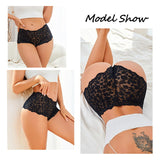 5PCS/SET Women's Sexy Lace Panties Low Waist Bow MultiColor