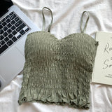 Women's Built-In Bra Spaghetti Strap Summer Camisole Top