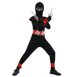 Kids Ninja Samurai Costume Set with Toy Sword Halloween Cosplay Outfit