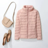 Women's Puffer Windproof Warm Lightweight Hoodless Duck Down Packable Winter Jackets/Coat