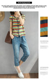 Fashionable Knitted Loose Thin Short-Sleeve Women's Top