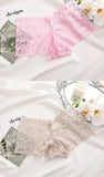 2Pcs Lace Four Shorts Women's Panties Floral Underwear S-XL