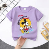 Mickey Minnie Summer Children's Pure Cotton Short-Sleeved