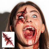 Halloween Scary Fake Scar Temporary Tattoo - Bloody Scratches Sticker