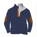 Men’s Half-Zip Hoodie – Thick Velvet Stand Collar Sports Pullover