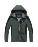 Men's Lightweight Waterproof Casual Windbreaker Outdoor Mountaineering Jacket With Hoodie