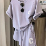 Women's Summer 2 Piece Pajama Set T-Shirt & Shorts