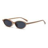 Women's Leopard Retro Oval Sunglasses Small Frame UV Eyewear