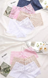 2Pcs Lace Four Shorts Women's Panties Floral Underwear S-XL