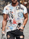 Men's Oversized T-Shirts Summer Fashion  Round Neck T-Shirt