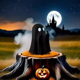 Middle Finger Halloween Ghost Statue Small Halloween Home Decoration