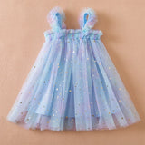 Summer Baby Girl Star Chiffon Birthday Party Dress 6M-5Y