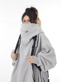 Winter Solid Color Ninja Turtleneck Hoodies For Women Y2K Vintage Fleece Sweatshirts Hip Hop Japanese Streetwear Oversized Hoodie