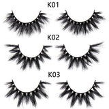 FOXESJI Makeup Eyelashes 3D Mink Eye Lashes Fluffy Soft Wispy Natural Lashes Extension Reusable Fake Lashes False Eyelashes
