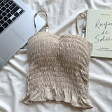 Women's Built-In Bra Spaghetti Strap Summer Camisole Top