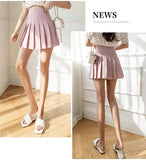 Women Pleated Skirts Summer High Waist Zipper JK Mini Skirts