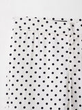 Women's Polka Dot Turtleneck Zipper Jacket with Pockets