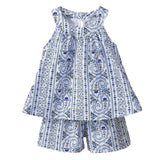 Toddler Girls Floral Sleeveless Tank Kids Summer Outfit