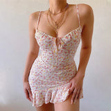 Women's Floral Slip Dress Casual Summer Homewear Style