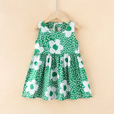 Girls Sleeveless Princess Dress Cute Summer Casual Outfit
